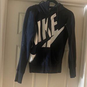 Nike Black and White Zip-Up Jacket